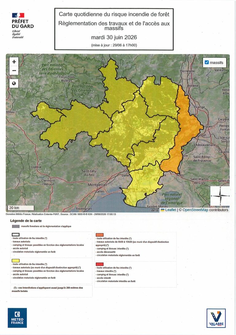 CARTE RISQUE INCENDIE DE FORET