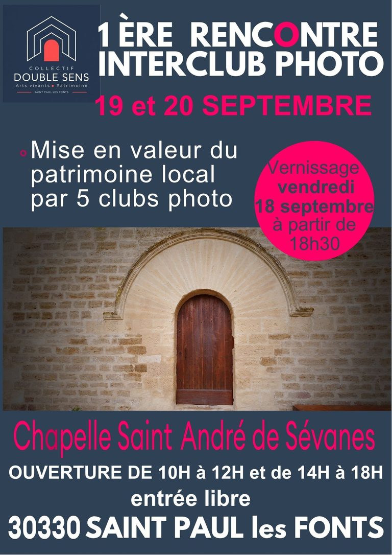 1ère rencontre interclub PHOTO-19 ET 20 SEPTEMBRE